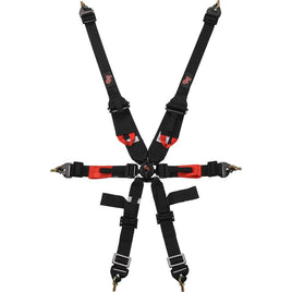 6pt Harness Camlock Indiv Black Euro FIA - Augusta Motorsports Racing Fire Systems