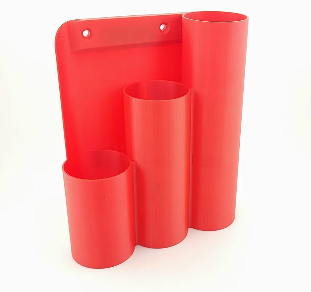 Magnetic zip tie holder organizer by Zengineer with wall mount option for organizing zip ties and small tools.