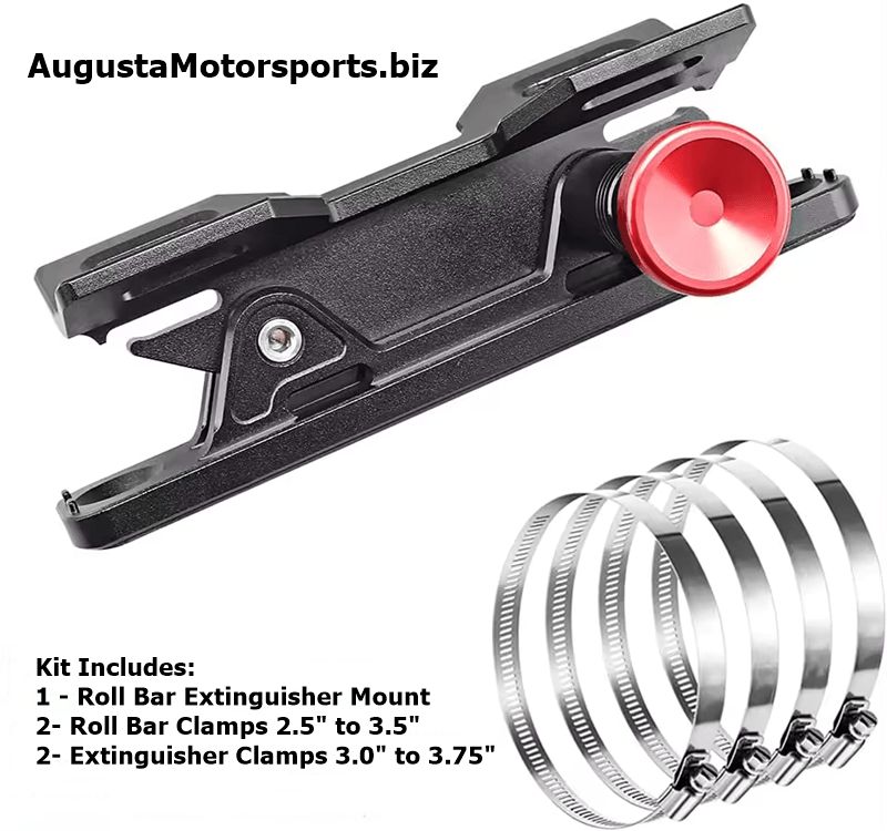 Support D'extincteur Réglable Pour Roll Bar - Sangle Noire En Nylon - Neuf Sans Marque
