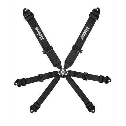 Lifeline Racing Harness 6 Point 3" Cam- Lock Black 300-000-003 - Augusta Motorsports Racing Fire Systems