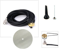 Fiberglass dual band VHF/UHF Phantom Plus antenna with coax cable for racing communications on SRC Racing Radios mobile electronics.
