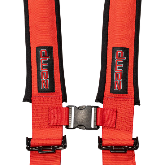 UTV Racing 4-Point Seat Harness - Red Pull Down | ZAMP