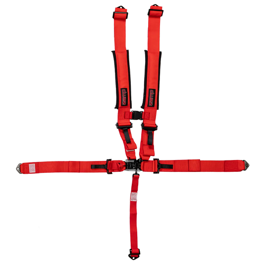 UTV Racing 5-Point Seat Harness - Red Pull Down | ZAMP