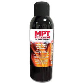 MPT Burnout fire suppressant agent bottle on a white background