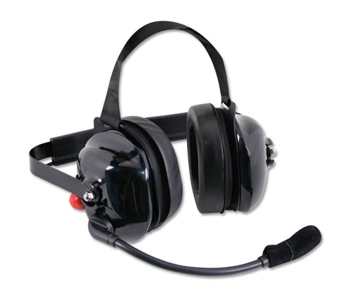 Motorola 20W endurance race radio with headset from Augusta Motorsports, designed for driver and crew communication in racing events.