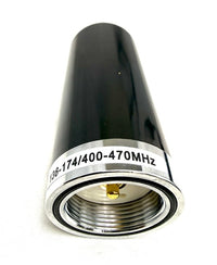 SRC Racing Radios Phantom Plus dual band VHF/UHF antenna mounted on racing vehicle with coax cable for racing communications.