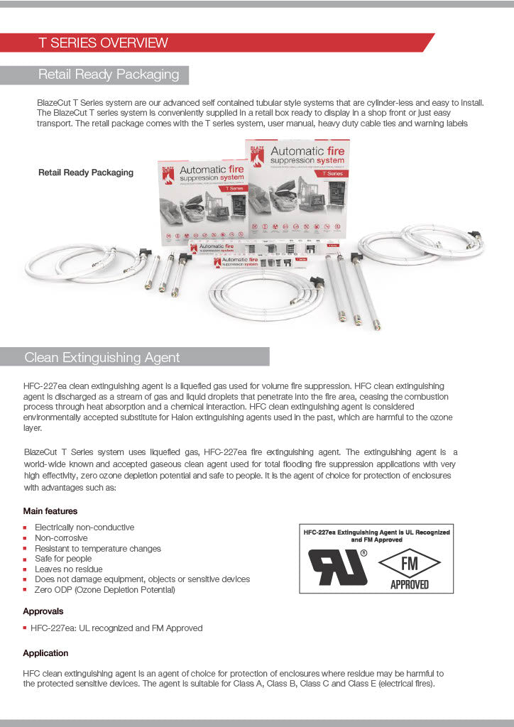 Blazecut T100ES Fire Suppression Alarm System - T Series - Augusta Motorsports Racing Fire Systems