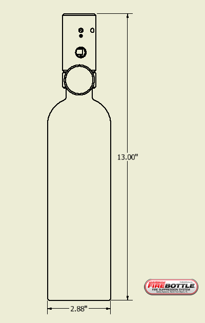 FireBottle RC-250 2.5lbs FE36 Racing Fire System - Augusta Motorsports Racing Fire Systems