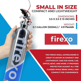 FireXO 7 in 1 Portable Aerosol Fire Extinguisher - Augusta Motorsports Racing Fire Systems