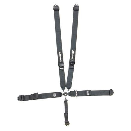 Impact Racing Seat Belt Harness, Racer Series, 5 - Point, Camlock, Pull Down - Augusta Motorsports Racing Safety Supplies
