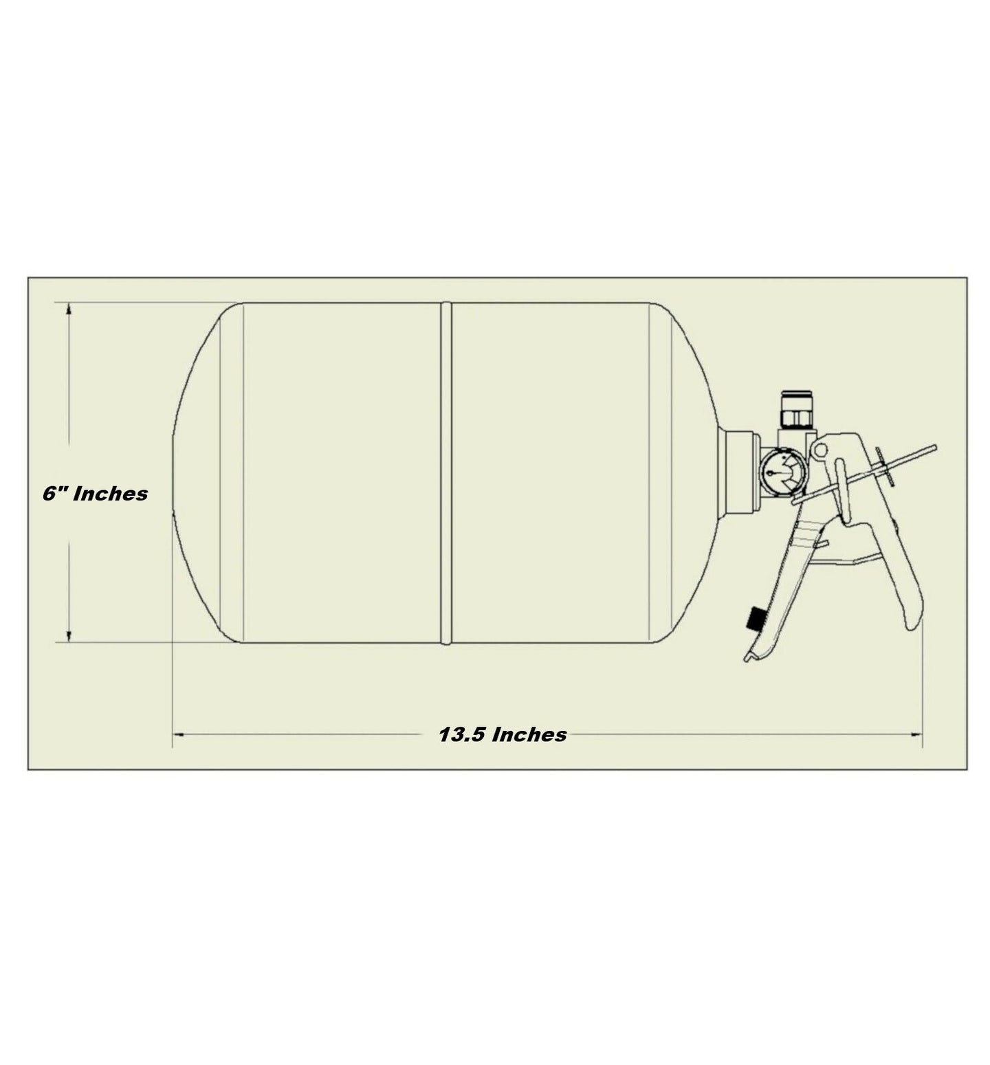 Lifeline Zero 2020 5lb FIA Fire Suppression System - ABF Foam - Augusta Motorsports Racing Safety Supplies