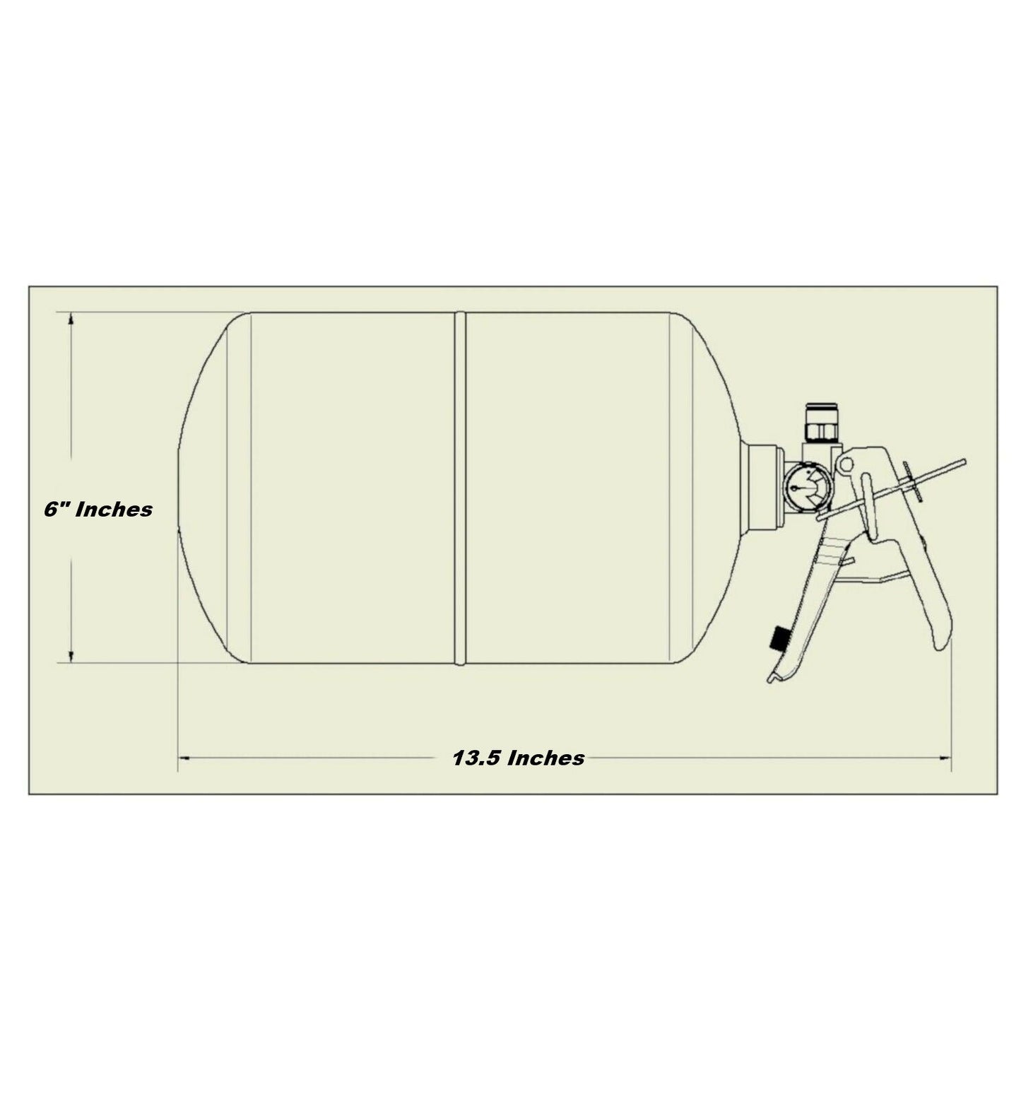 Lifeline Zero 2020 5lb FIA Fire Suppression System - ABF Foam - Augusta Motorsports Racing Safety Supplies