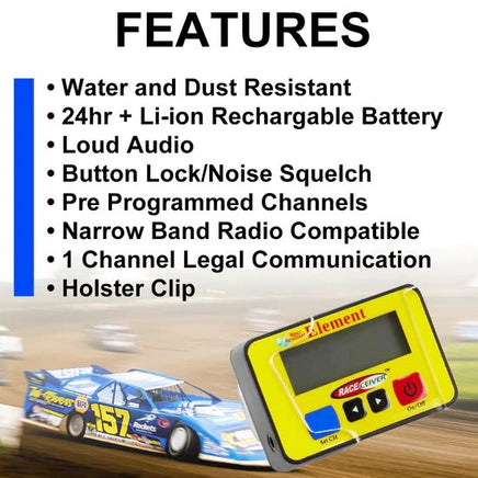 RaceCeiver Element Racing Radio Basic Package - Augusta Motorsports Racing Fire Systems