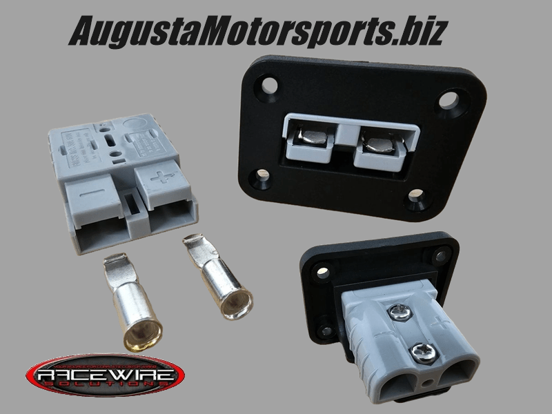 Racewire Racing Panel Mount Battery Charging Connector Kit - Augusta Motorsports Racing Safety Supplies