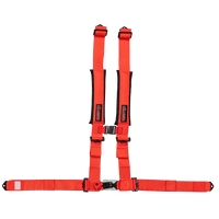 UTV Racing 4 - Point Seat Harness - Red Pull Down | ZAMP - Augusta Motorsports Racing Safety Supplies