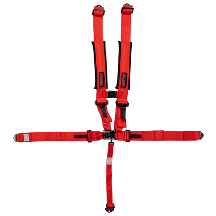 UTV Racing 5 - Point Seat Harness - Red Pull Down | ZAMP - Augusta Motorsports Racing Safety Supplies