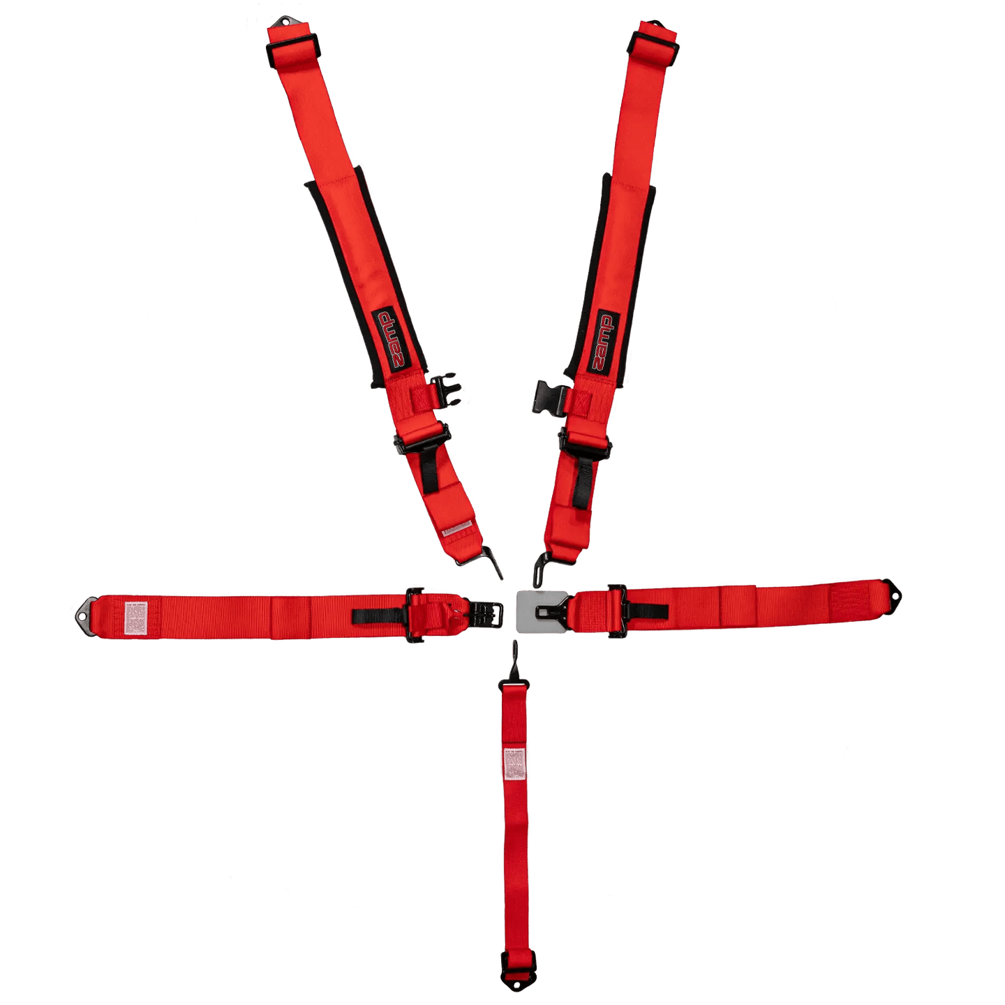 UTV Racing 5 - Point Seat Harness - Red Pull Down | ZAMP - Augusta Motorsports Racing Safety Supplies