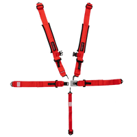 UTV Racing 5 - Point Seat Harness - Red Pull Down | ZAMP - Augusta Motorsports Racing Safety Supplies
