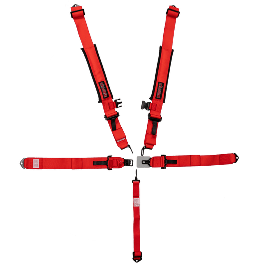 UTV Racing 5 - Point Seat Harness - Red Pull Down | ZAMP - Augusta Motorsports Racing Safety Supplies