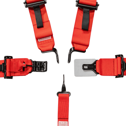 UTV Racing 5 - Point Seat Harness - Red Pull Down | ZAMP - Augusta Motorsports Racing Safety Supplies