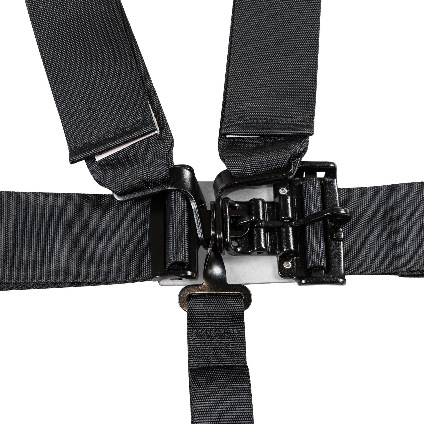ZAMP racing harness seat belt with 5-point latch link safety restraint for racing and high-performance vehicles.