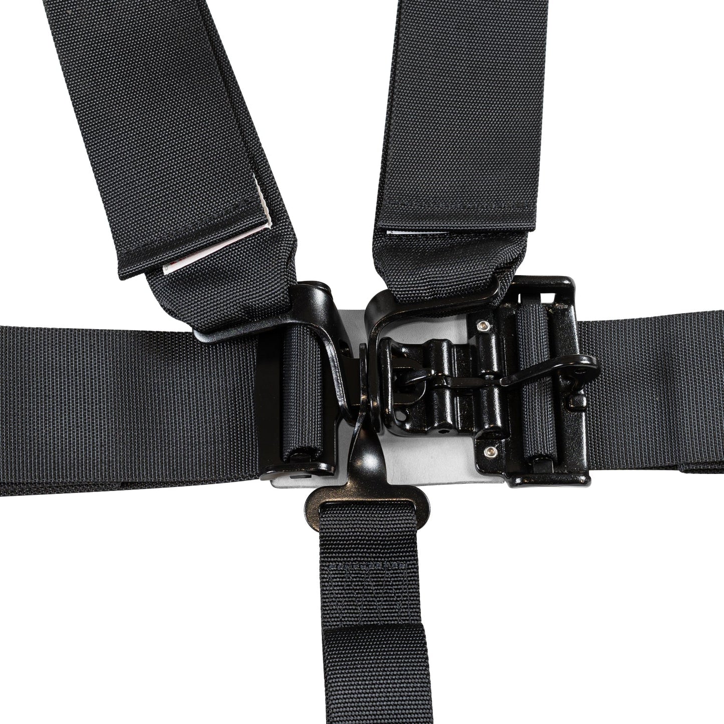 ZAMP racing harness seat belt with 5-point latch link safety restraint for racing and high-performance vehicles.