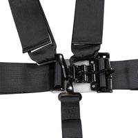 ZAMP racing harness seat belt with 5-point latch link safety restraint for racing and high-performance vehicles.