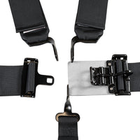 ZAMP racing harness seat belt with 5-point latch link, safety restraint for racing and high-performance vehicles.