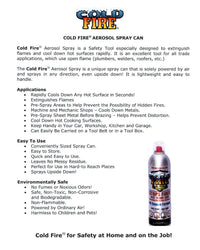 Cold Fire 13.5 oz Spray Can Fire Suppressant Firefreeze CF30213-ULT - Augusta Motorsports Racing Fire Systems