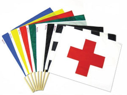 NASCAR SCCA Official Race Track Flag Set - Professional Use - Blue and Ambulance - Augusta Motorsports Racing Fire Systems