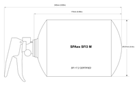 SPA Technique Racing Fire Systems SPAex 3lb Extreme SFI Mechanical Fire System shown in a close-up image with mounting components.