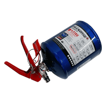 SPA Technique FireSense+ 3lb mechanical fire suppression system, SFI 17.2 certified, with metal valve and hose components.