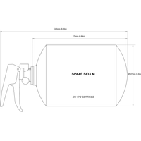 SPA Technique FireSense+ 3lb mechanical fire suppression system with SFI 17.2 certification, designed for fire safety applications.